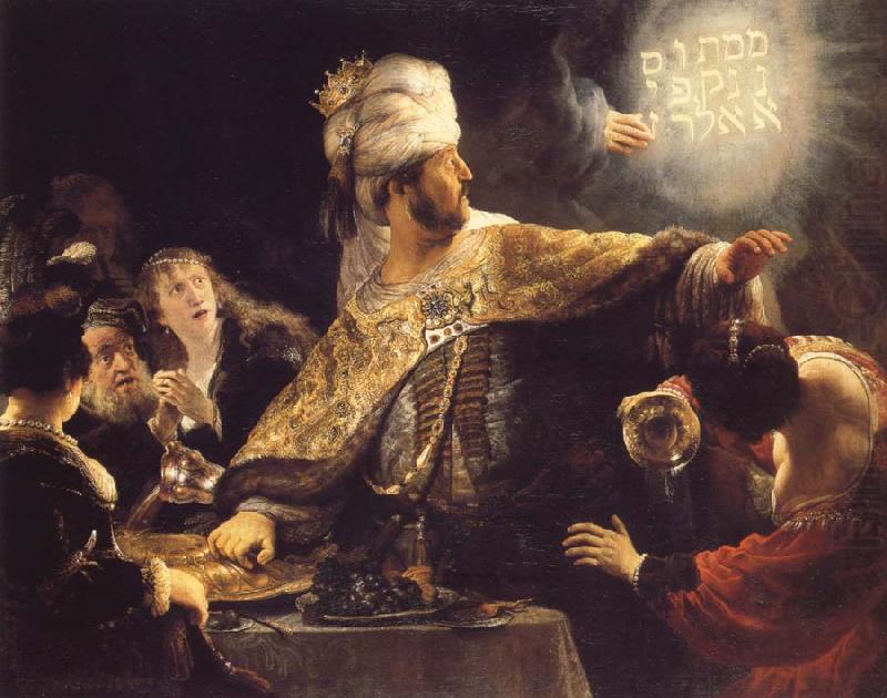 REMBRANDT Harmenszoon van Rijn Belshazzar0s Feast china oil painting image